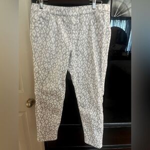 Boston Proper Gray and White Ankle Jeans